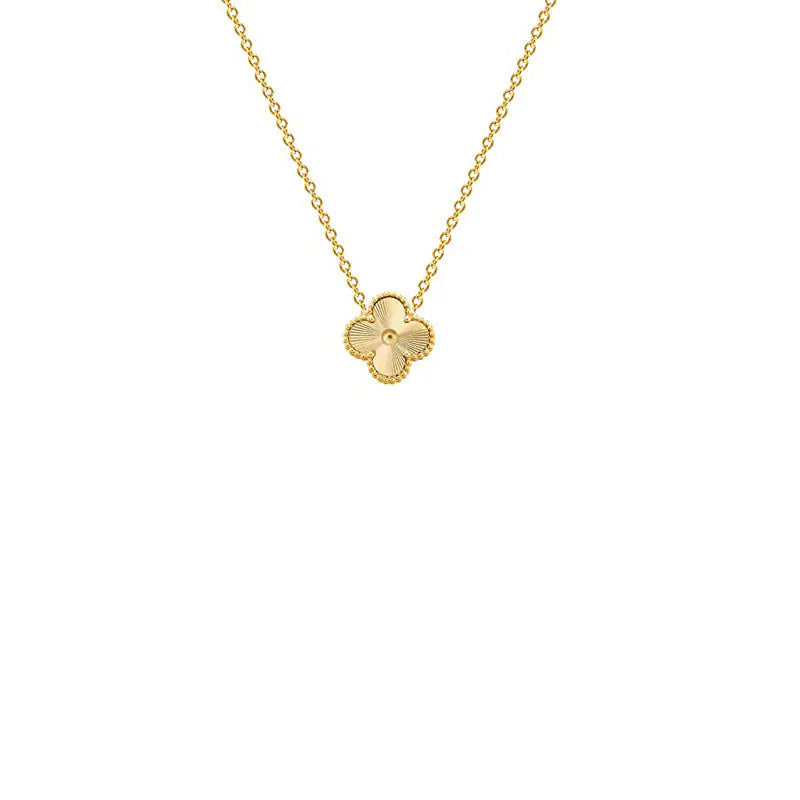 Trendy Laser Four-Leaf Clover Choker Necklace Set